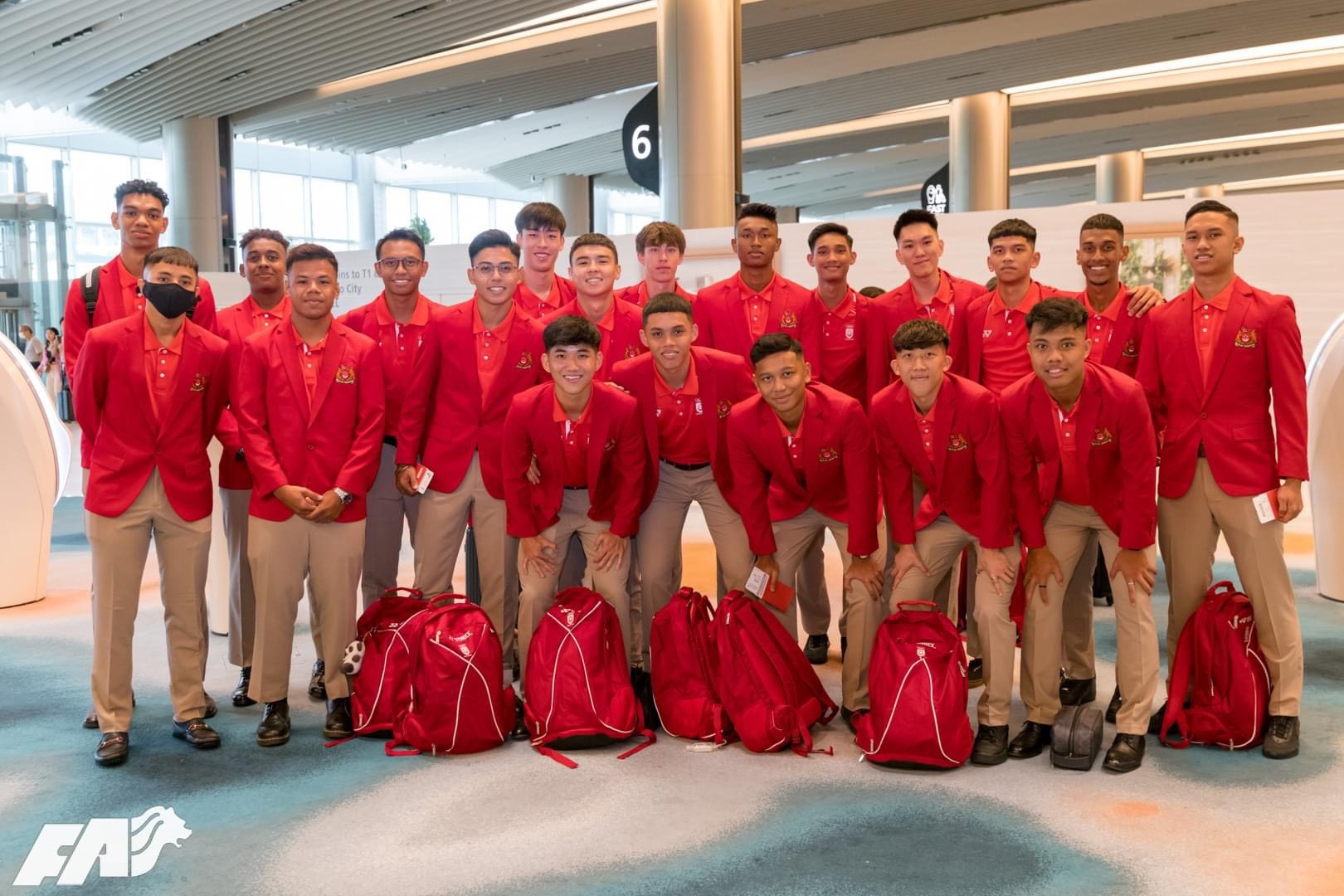 U22 Singapore lên đường sang Campuchia dự Sea Game 32.  Ảnh: Liên đoàn bóng đá Singapore