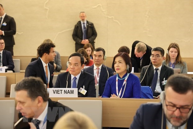 Phó Thủ tướng Chính phủ Trần Lưu Quang tham dự Khóa họp lần thứ 52 của Hội đồng Nhân quyền Liên Hợp Quốc. Ảnh: TTXVN