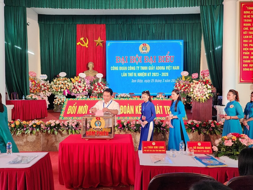 Trên 90% CĐCS trên địa bàn tỉnh Ninh Bình đã hoàn thành việc tổ chức Đại hội. Ảnh: Diệu Anh