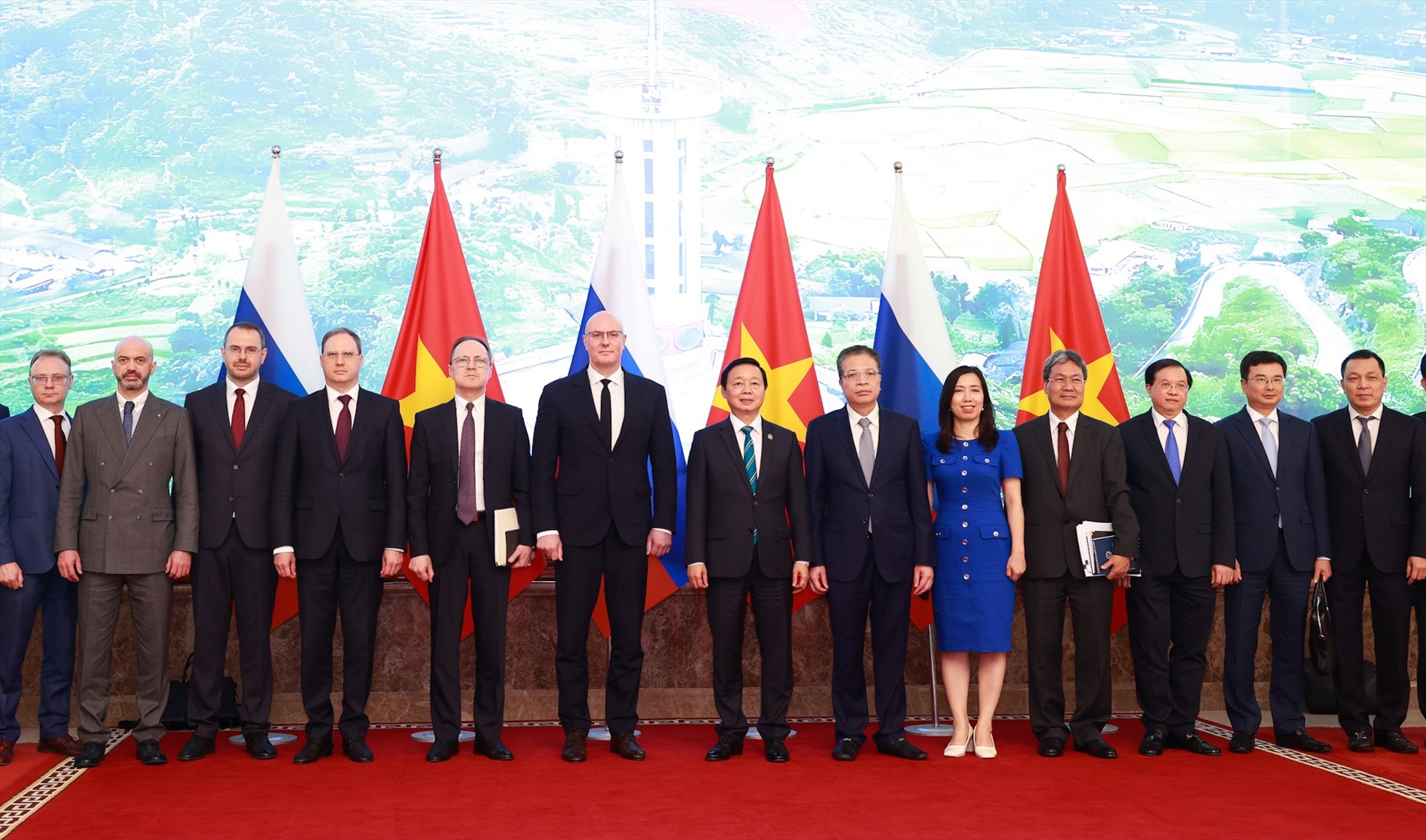 Khóa họp lần thứ 24 Ủy ban liên Chính phủ Việt Nam – Nga về hợp tác kinh tế - thương mại và khoa học – kỹ thuật diễn ra ngày 6.4. Ảnh: Hải Nguyễn