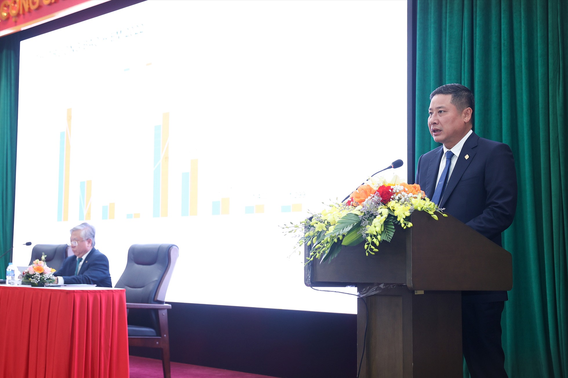Ông Trần Hoài An - Ủy viên Hội đồng Quản trị, Tổng Giám đốc BIC phát biểu tại Đại hội. Nguồn: BIC