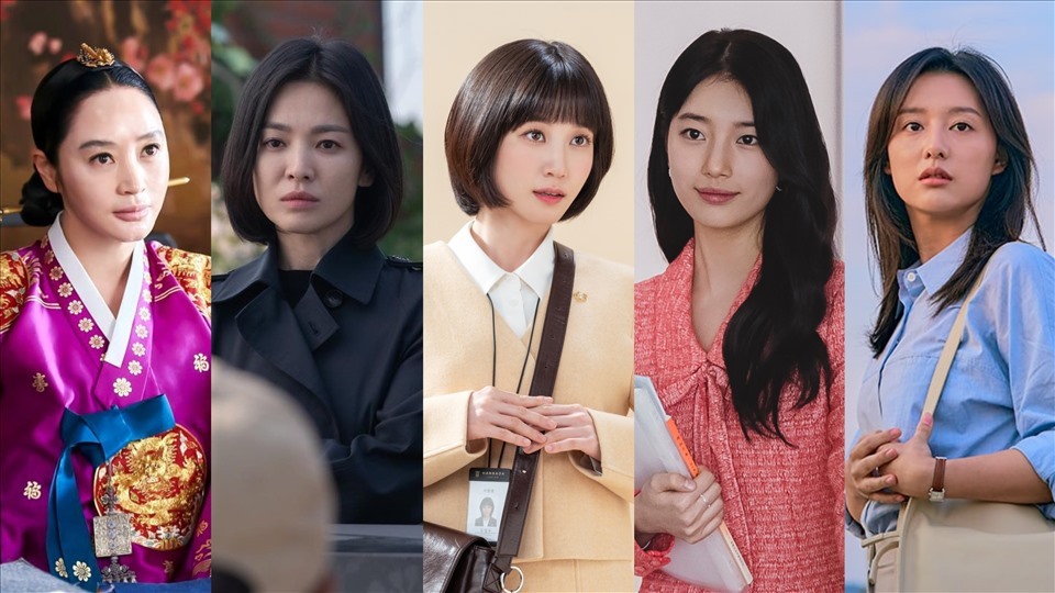 5 nữ chính được đề cử Nữ diễn viên chính xuất sắc nhất thể loại phim truyền hình tại Baeksang năm nay. Ảnh: Yonhap