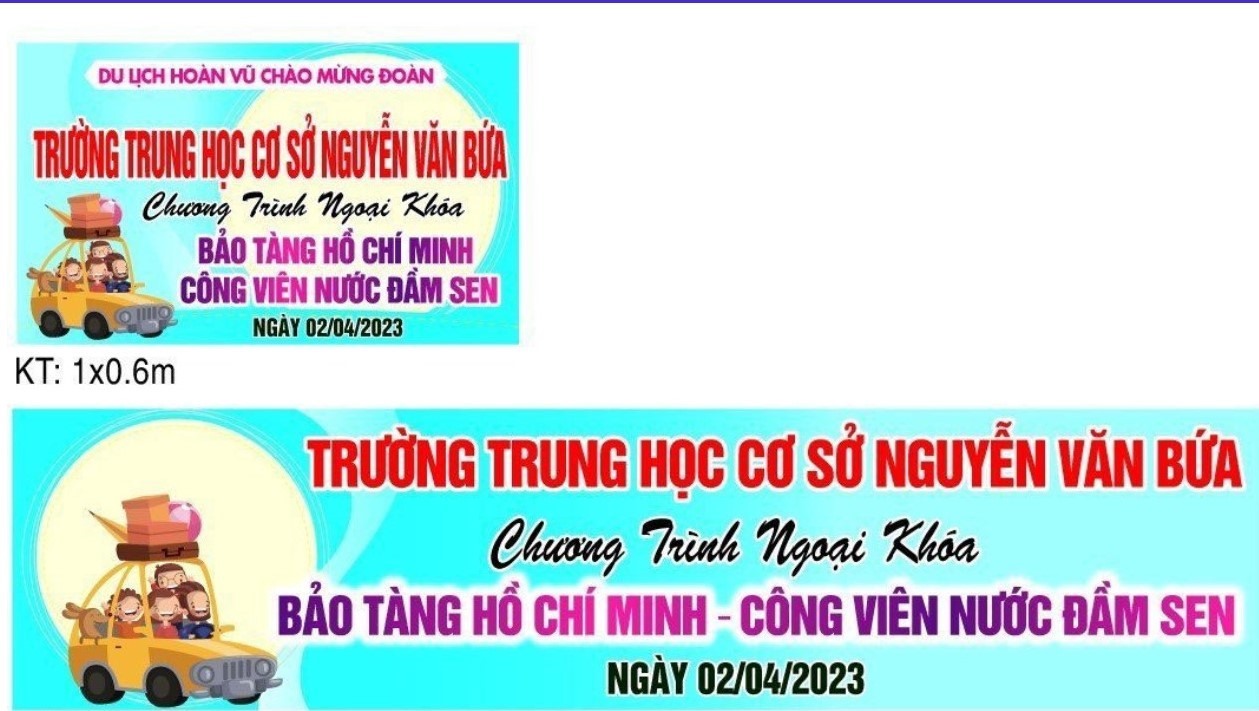Chương trình ngoại khóa được thông báo trên trang web của trường THCS Nguyễn Văn Bứa, huyện Hóc Môn, TP.HCM. Đây là vụ việc được báo chí phản ánh nhiều trong thời gian gần đây khi giáo viên chủ nhiệm được 10.000 đồng trên mỗi học sinh đồng ý đi ngoại khóa.