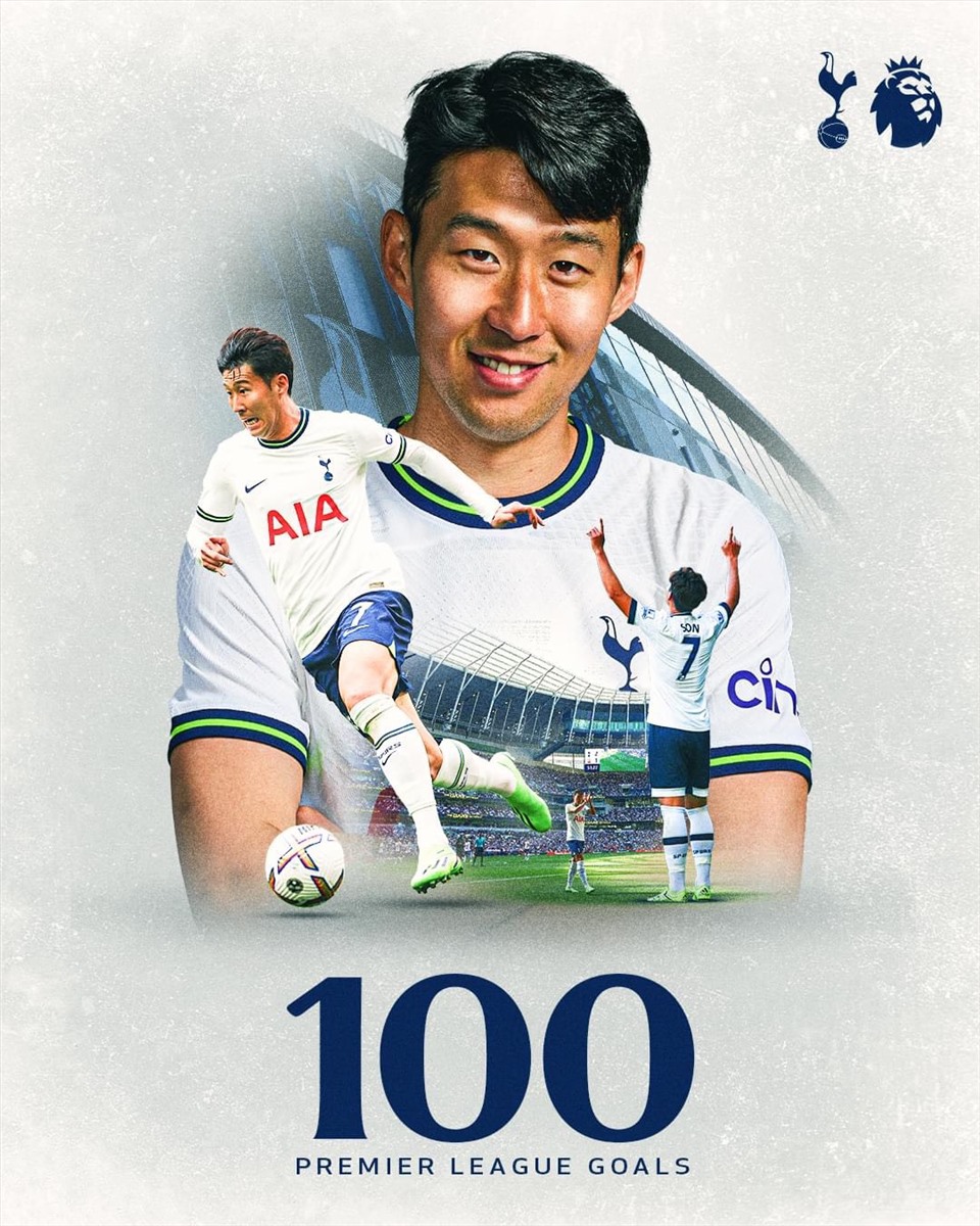 Son Heung-Min cán mốc 200 bàn tại Premier League.  Ảnh: CLB Tottenham
