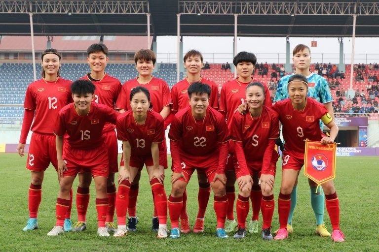 Đội tuyển nữ Việt Nam giành quyền vào vòng loại thứ 2 Olympic 2024. Ảnh: LĐBĐ Nepal