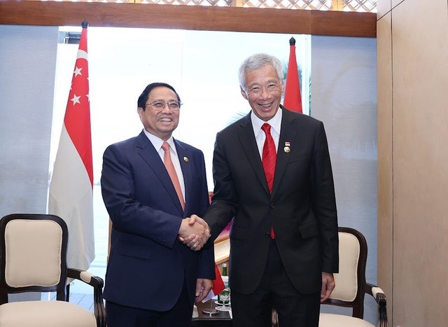Thủ tướng Lý Hiển Long nhận lời mời của Thủ tướng Phạm Minh Chính thăm Việt Nam trong nửa cuối năm 2023. Ảnh: VGP