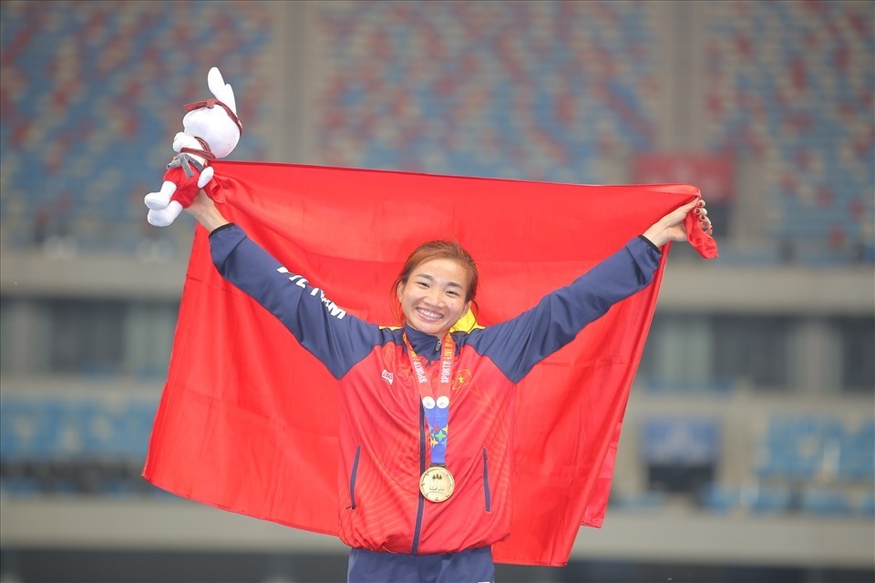 Nguyễn Thị Oanh là một trong số các vận động viên thi đấu thành công nhất tại SEA Games 32. Ảnh: Thanh Vũ