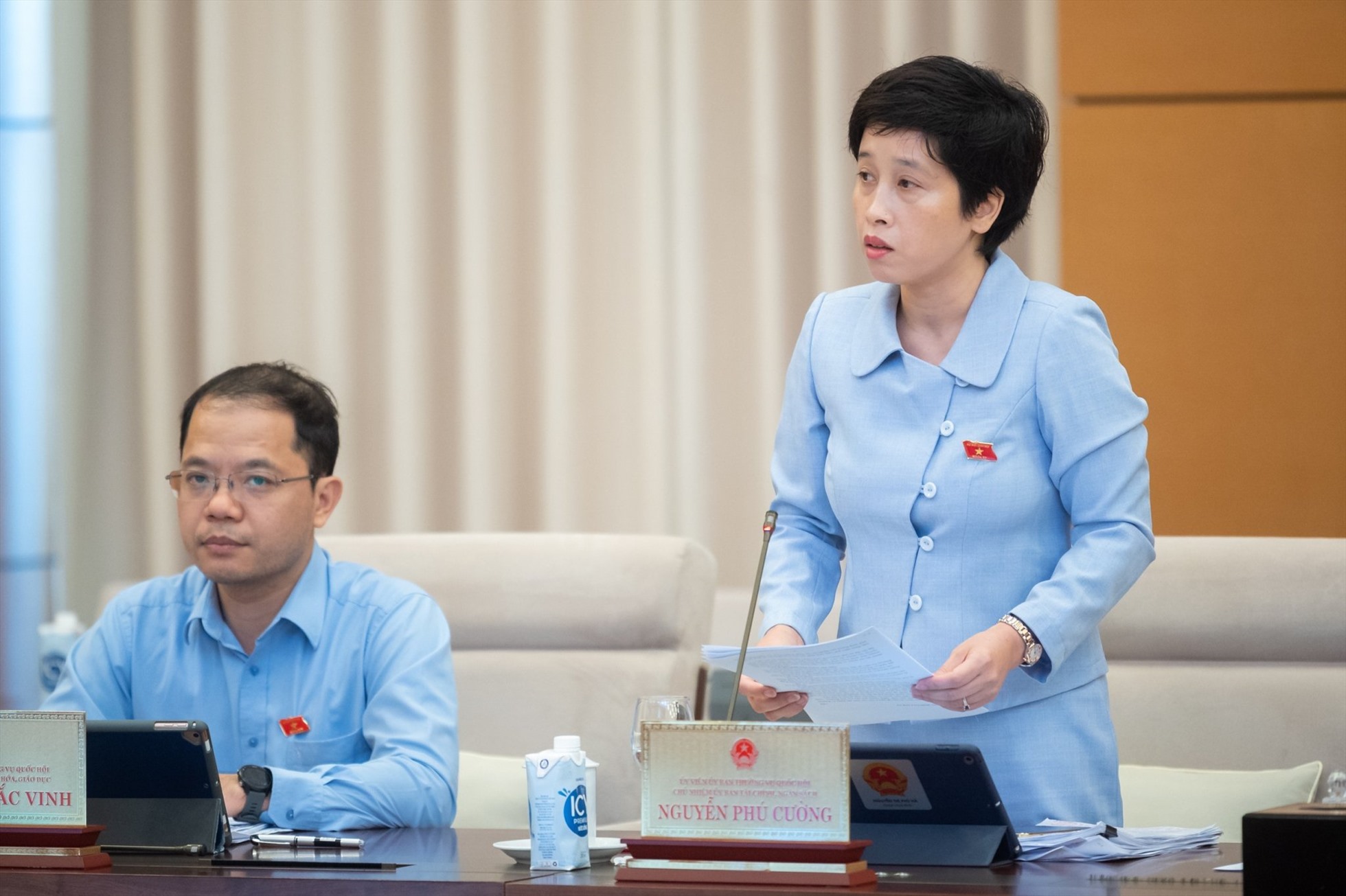 Phó Chủ nhiệm Ủy ban Tài chính, Ngân sách Nguyễn Thị Phú Hà. Ảnh: Phạm Thắng