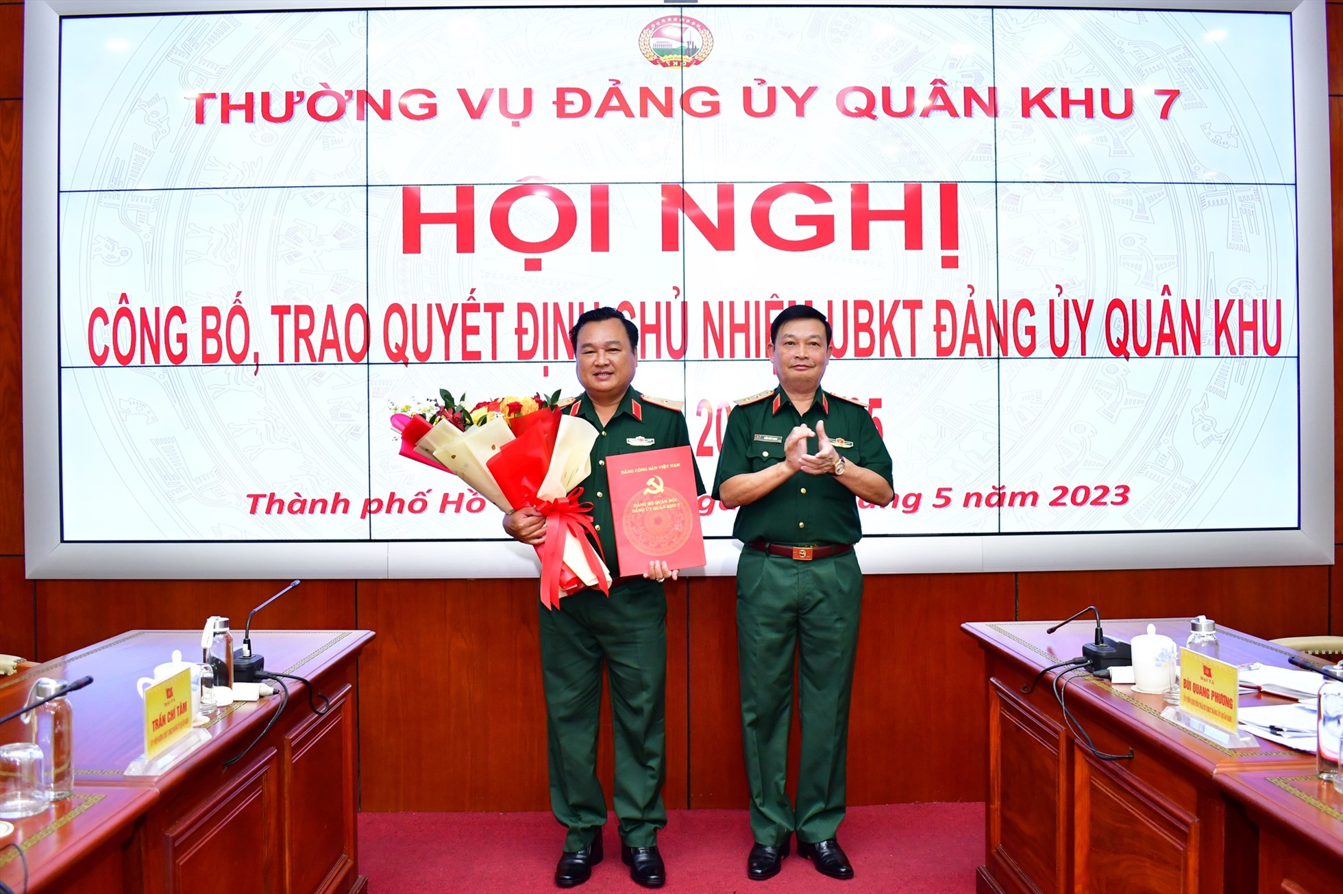 Thiếu tướng Trần Vinh Ngọc giữ chức vụ Chủ nhiệm Ủy ban Kiểm tra Đảng ủy Quân khu 7, nhiệm kỳ 2020-2025. Ảnh: VGP