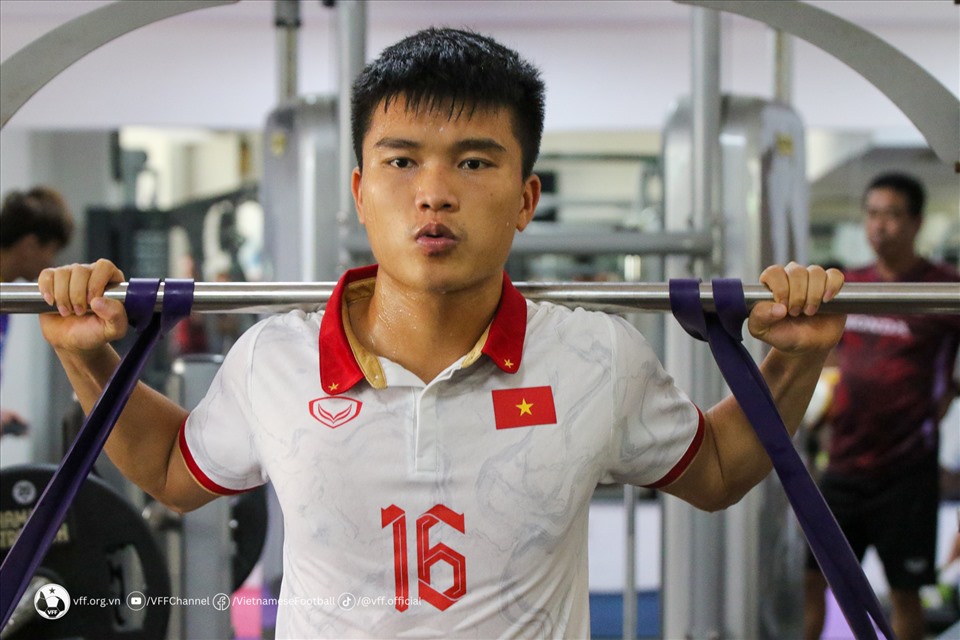 U22 Việt Nam tập luyện, hướng tới trận tranh huy chương đồng SEA Games 32. Ảnh: VFF