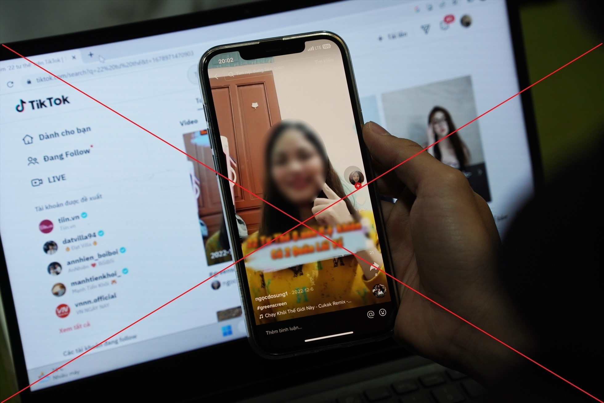 TikTok là nền tảng có tốc độ lan truyền thông tin nhanh và mạnh, là cơ hội cho những cá nhân “ngáo quyền lực” thể hiện quan điểm mang tính kích động, xúc phạm. Ảnh: Hữu Chánh.