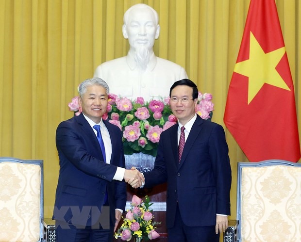Chủ tịch nước Võ Văn Thưởng cho hay, Việt Nam mong muốn đón Tổng thống Mông Cổ sang thăm Việt Nam vào thời gian thích hợp. Ảnh: TTXVN