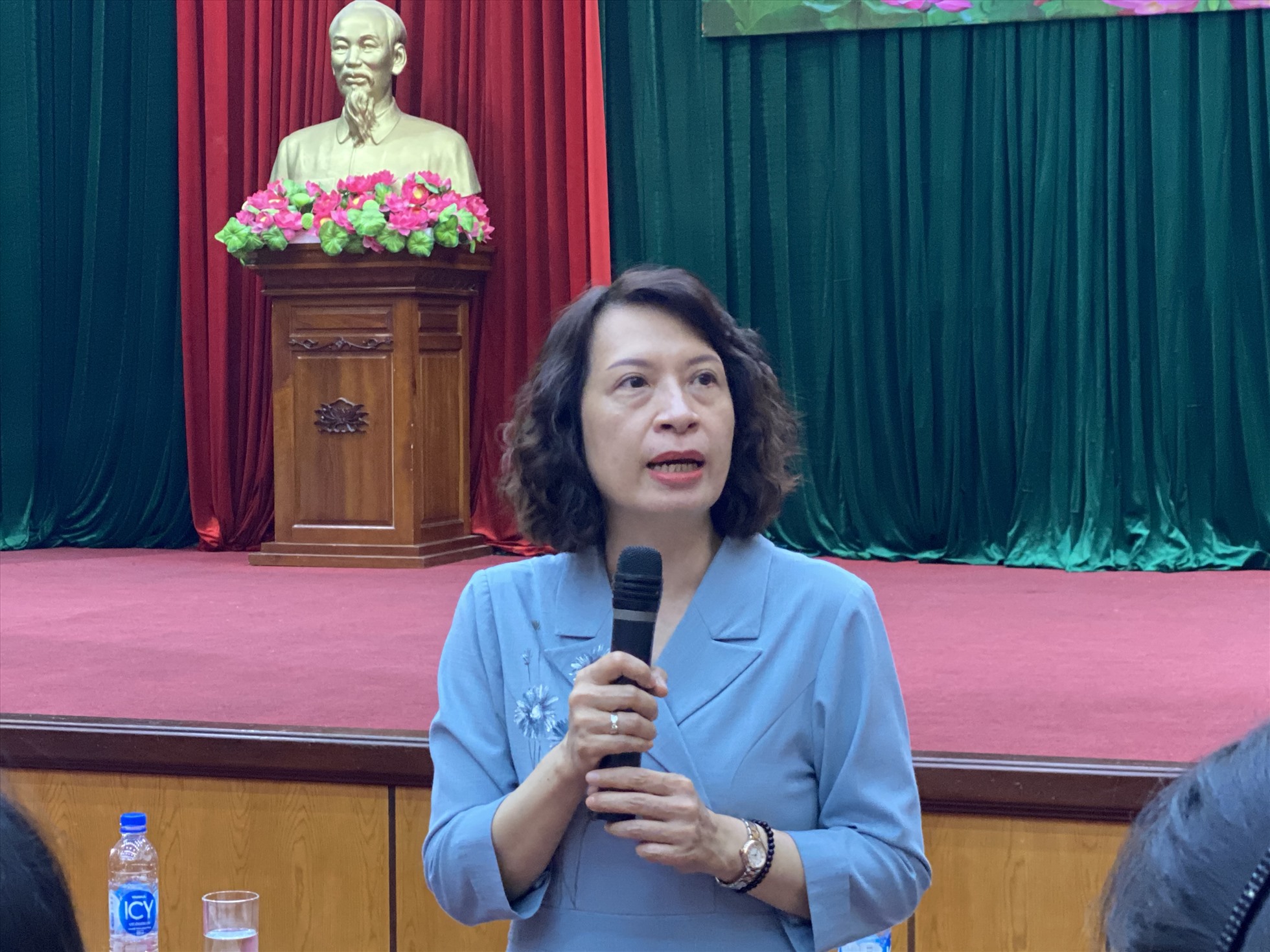 Thứ trưởng Bộ Y tế Nguyễn Thị Liên Hương. Ảnh: Thuỳ Linh