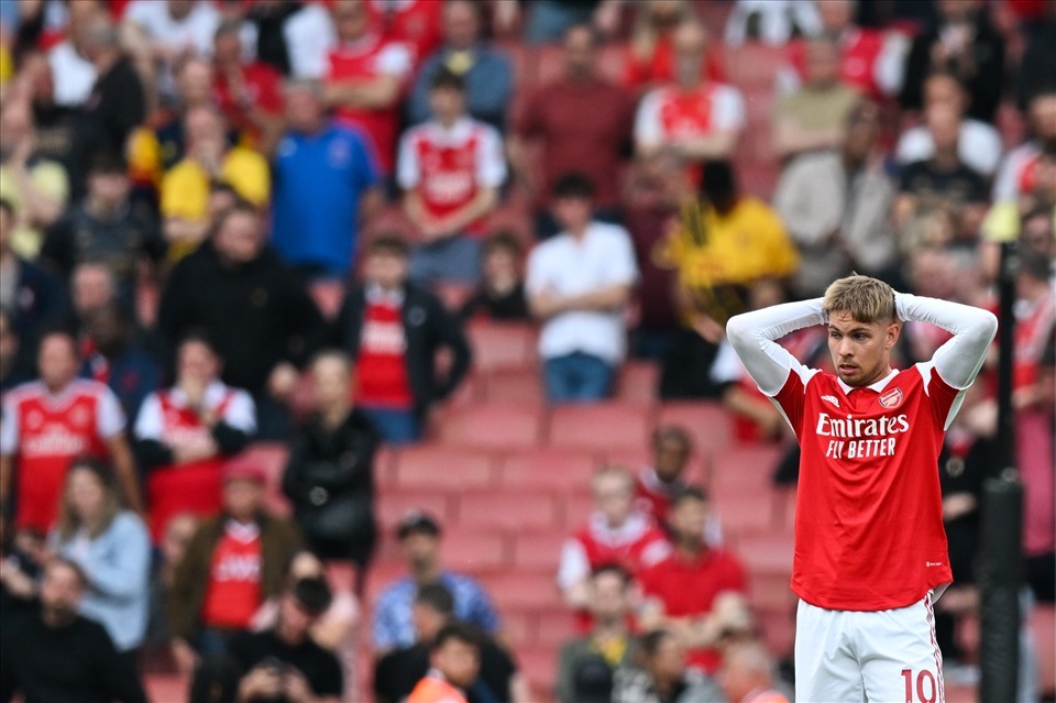 Arsenal coi như đã đầu hàng Man City trong cuộc đua vô địch. Ảnh: AFP