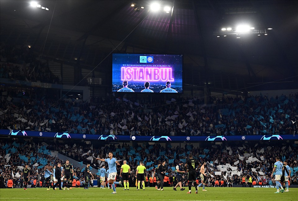 Man City đã nghiền nát Real Madrid để vào chung kết Champions League lần thứ 2 trong 3 năm. Ảnh: AFP