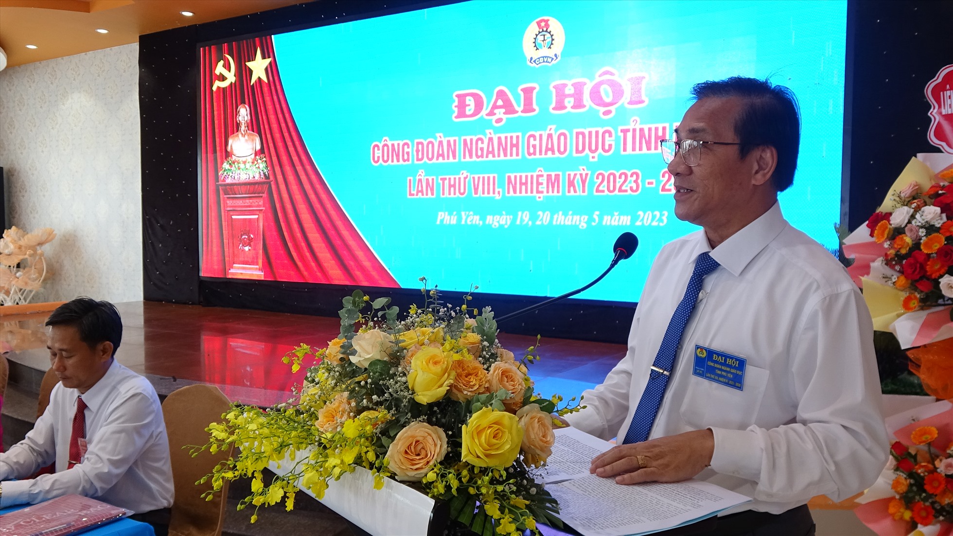 Đại hội VIII Công đoàn Ngành Giáo dục Phú Yên đã kiểm điểm, đánh giá việc thực hiện Nghị quyết Đại hội VII, nhiệm kỳ 2018-2023. Ảnh: Mạnh Tuấn