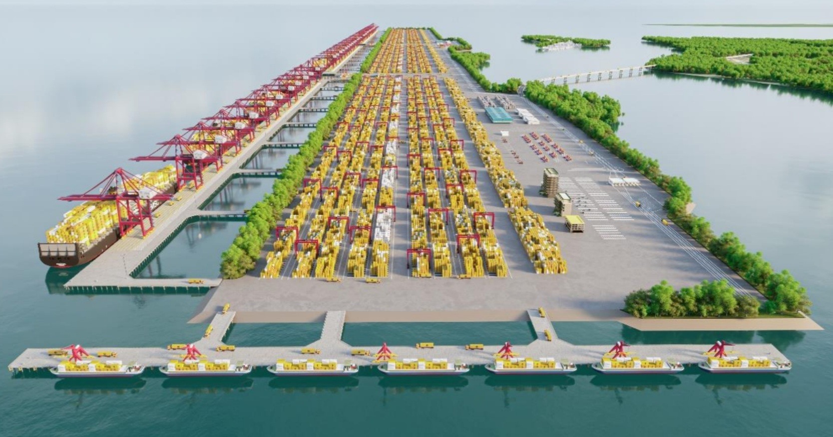 Dự án có quy mô 7,2 km cầu cảng, nhu cầu sử dụng đất khoảng 571 ha. Do đó, cảng có thể tiếp nhận tàu container lớn nhất thế giới hiện nay là 250.000 DWT (tương đương 24.000 TEUs - một TEUs tương đương container loại 20 feet).