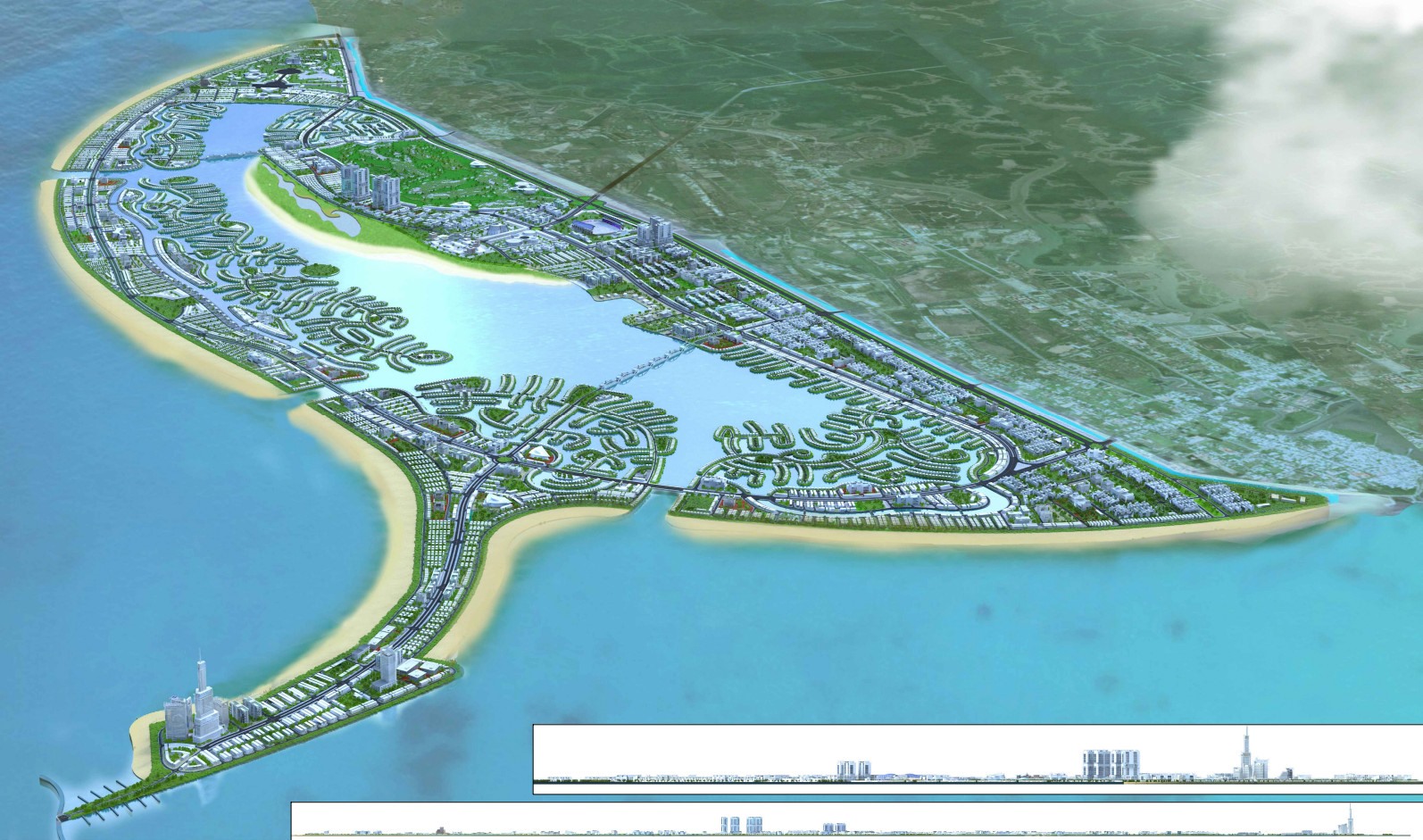 Khu đô thị du lịch biển Cần Giờ rộng 2.870 ha, sẽ được xây dựng khu đô thị này ở xã Long Hòa và thị trấn Cần Thạnh. Siêu đô thị lấn biển này có có 5 phân khu chức năng A, B, C, D, E, dân số hơn 228.000 người.