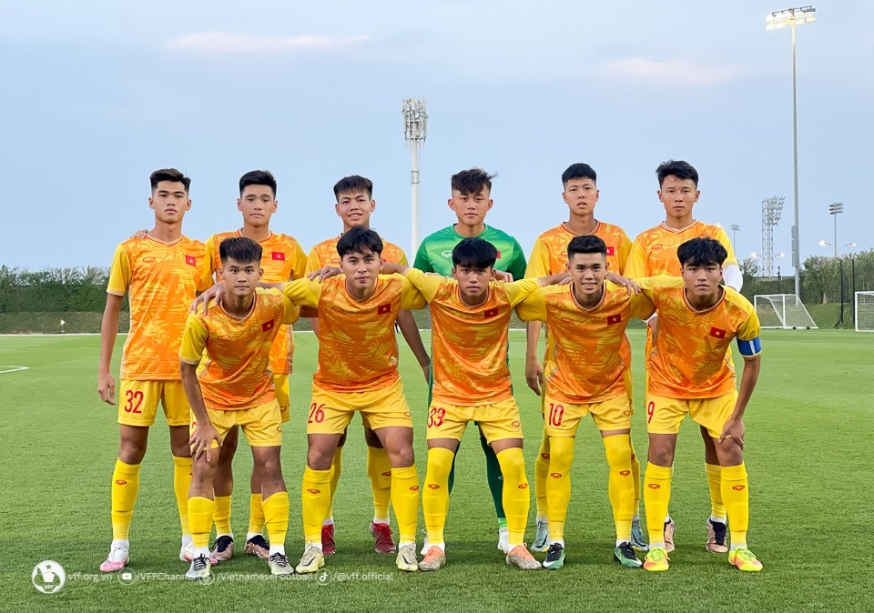 Các cầu thủ U17 Việt Nam có mặt trong chuyến tập huấn tại Nhật Bản. Ảnh: VFF