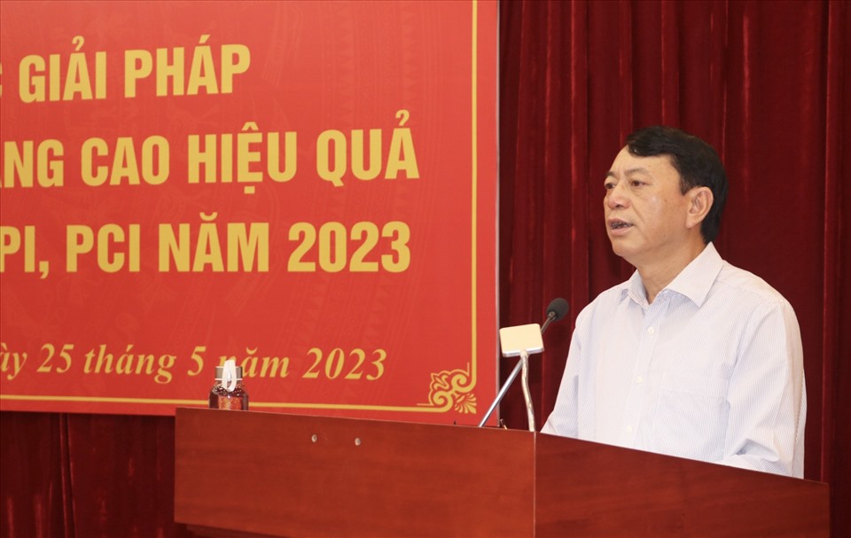 Chủ tịch UBND tỉnh Cao Bằng chỉ đạo các sở, ngành, địa phương nhanh chóng thực hiện các giải pháp cải thiện chỉ số PCI. Ảnh: Tân Văn.