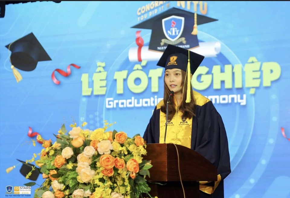 Lyna Chhoeung tốt nghiệp ngành Dược tại trường Đại học ở Việt Nam. Ảnh: Facebook nhân vật
