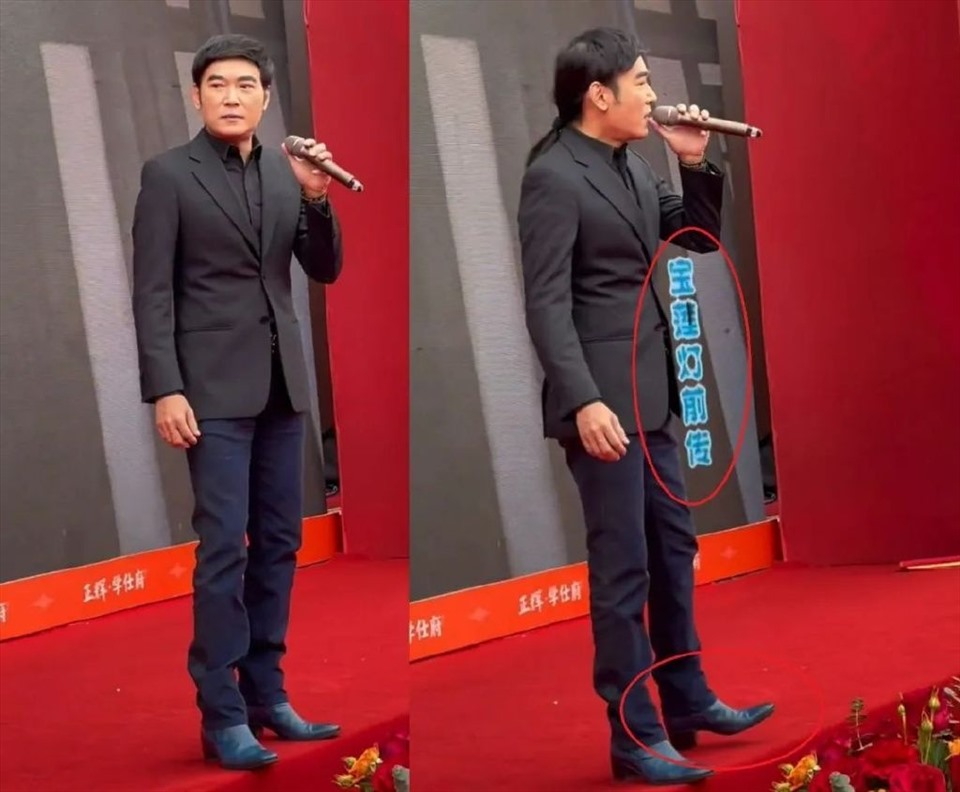 Tiêu Ân Tuấn nhận hát ở sự kiện nhỏ, sân khấu dàn dựng sơ sài để kiếm thêm thu nhập. Ảnh: Sina