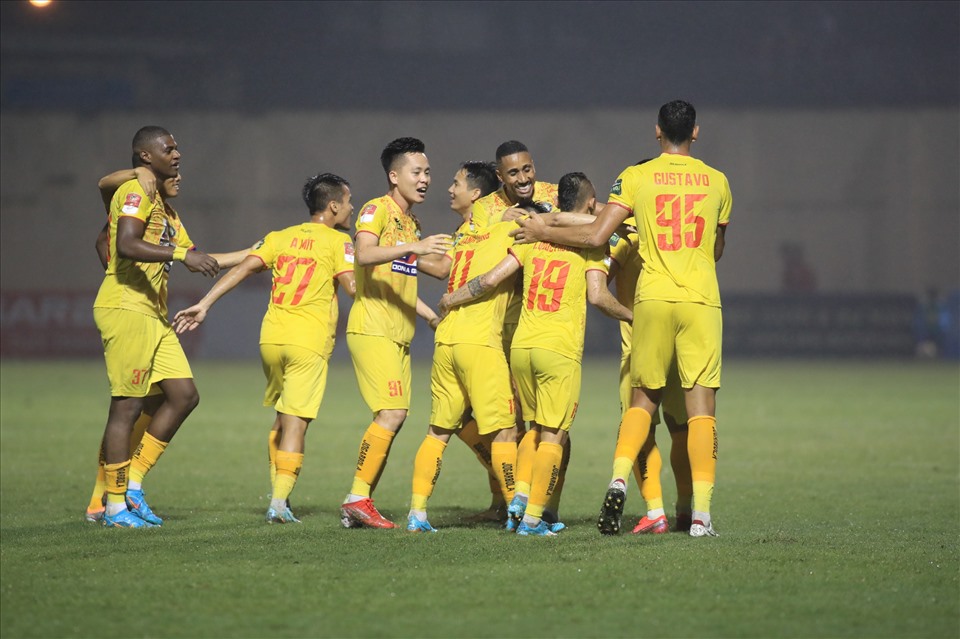 Câu lạc bộ Thanh Hoá có hiệu suất ghi bàn cao thứ 2 tại V.League 2023 tính đến thời điểm hiện tại. Ảnh: VPF