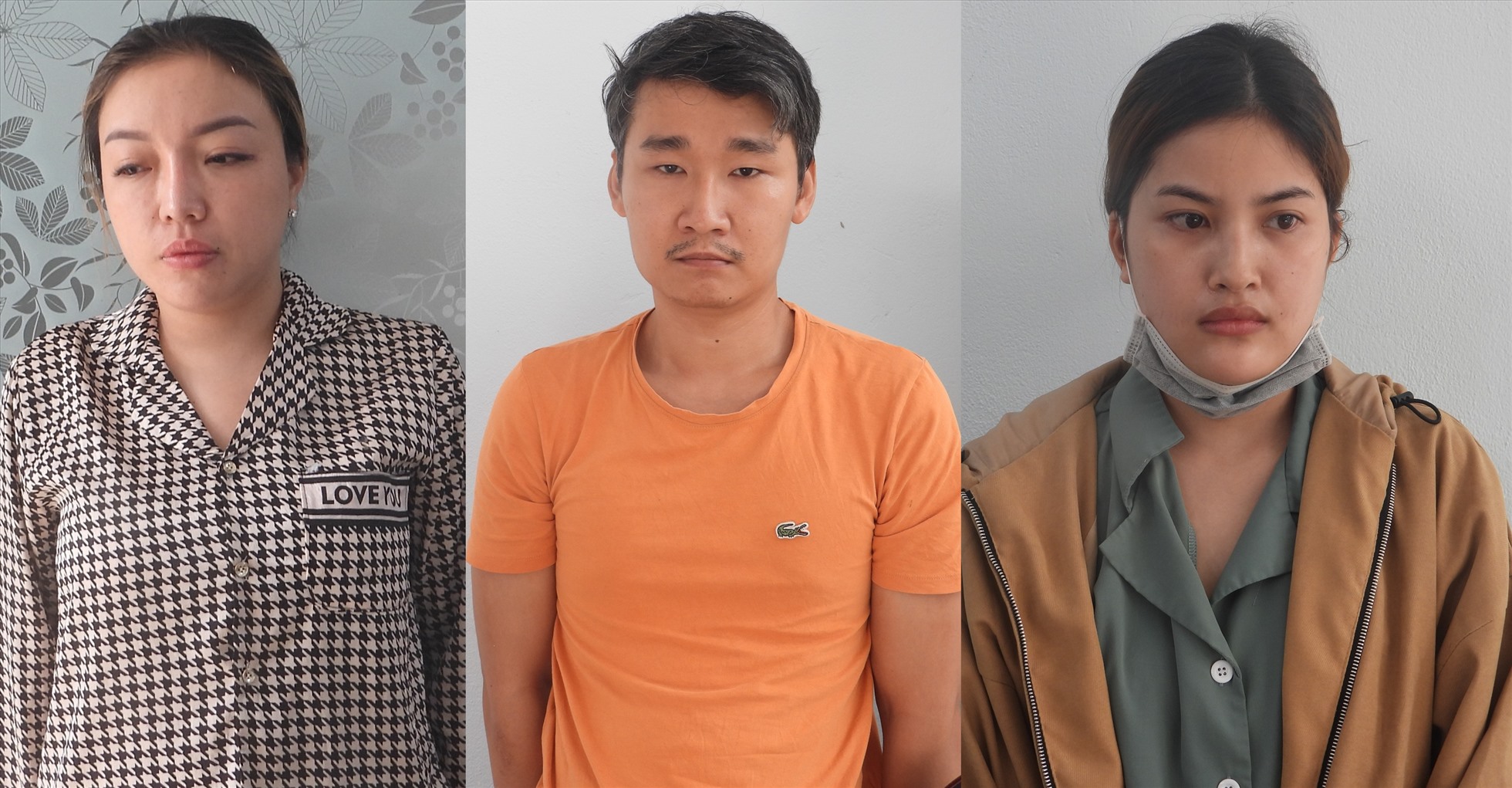 Các đối tượng Trần Thị Hương Thảo, Bùi Thị Thanh Thảo và Nguyễn Đăng Hùng (từ trái qua). Ảnh: Khánh Ngọc