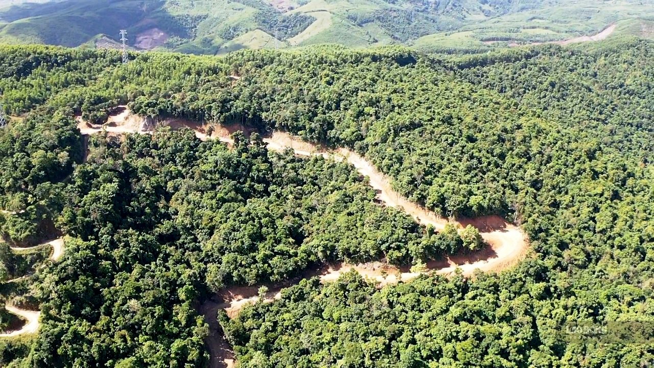 Những kẻ phá rừng đã ngang nhiên san ủi đường vào khu vực cấm, tàn phá hàng nghìn m2 rừng tự nhiên. Ảnh: Ngọc Viên