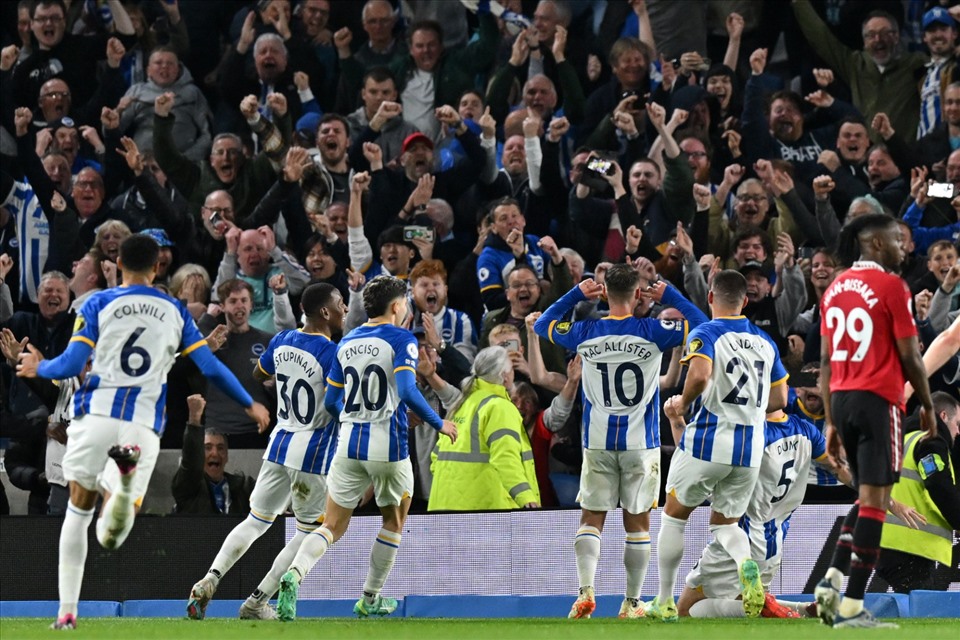 Brighton giành chiến thắng xứng đáng trước Man United.  Ảnh: AFP