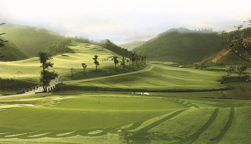 Sân golf Hilltop Valley Hòa Bình là dự án đầu tiên nằm trong chuỗi cùng các sân golf đang được đầu tư xây dựng của tập đoàn Geleximco. Ảnh: Geleximco