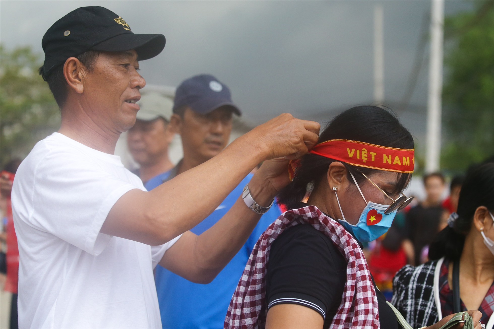 Cổ động viên Việt Nam đã sẵn sàng đồng hành cùng đội U22. Ảnh: Thanh Vũ