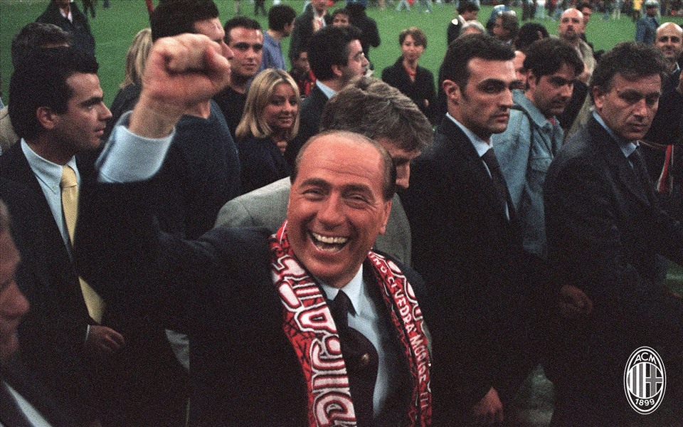 AC Milan liên tiếp vô địch châu Âu trong thời gian Silvio Berlusconi làm chủ. Ảnh: CLB AC Milan
