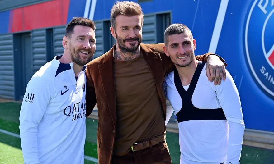 Beckham có dấu ấn trong việc đưa Messi về MLS.  Ảnh: AFP
