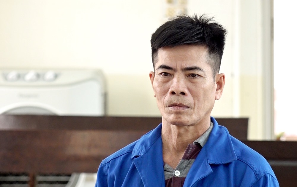 sau khi đâm chết con trai, Nguyễn Văn Lượm bị Tòa án nhân dân tỉnh An Giang tuyên phạt 17 năm tù. Ảnh: Vũ Tiến