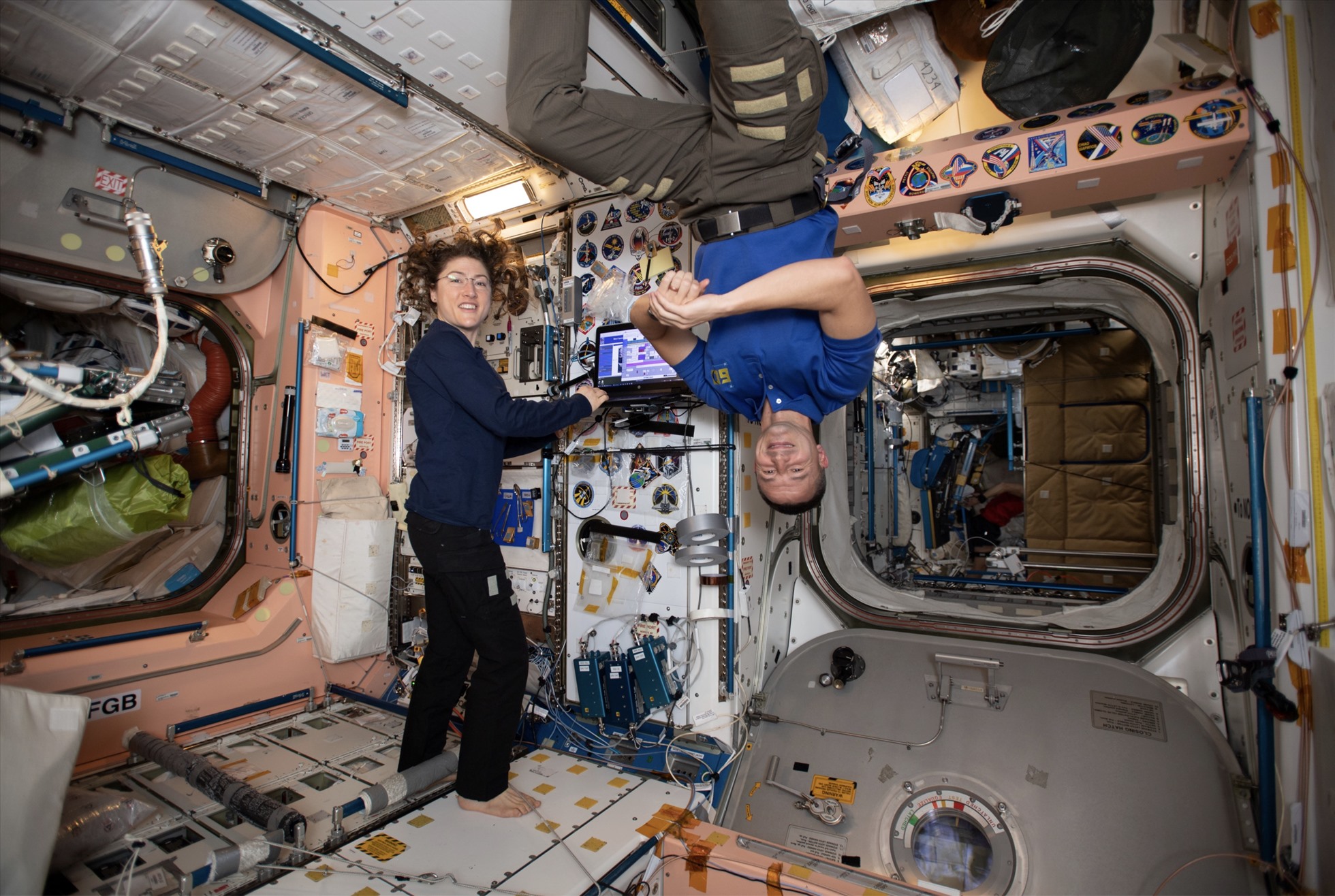 Bên trong trạm vũ trụ Quốc tế ISS. Ảnh: NASA