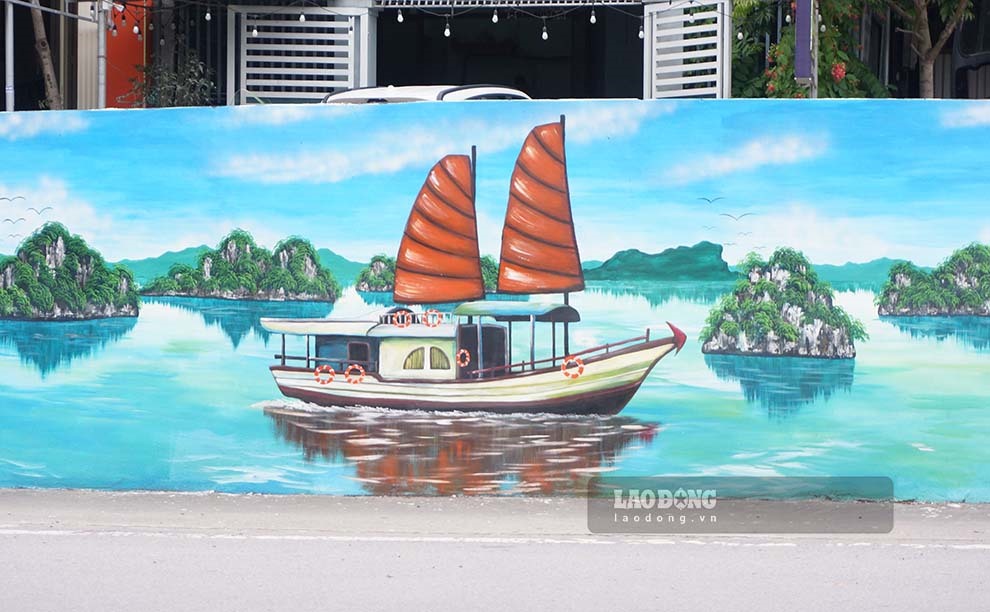 Những bức họa được lựa chọn đưa vào công trình là hình ảnh, biểu trưng đặc sắc của tỉnh Quảng Ninh như: cảnh biển, cảnh vịnh Hạ Long, cổng tỉnh, bảo tàng Quảng Ninh, cung triển quy hoạch, hội chợ, triển lãm Quảng Ninh.
