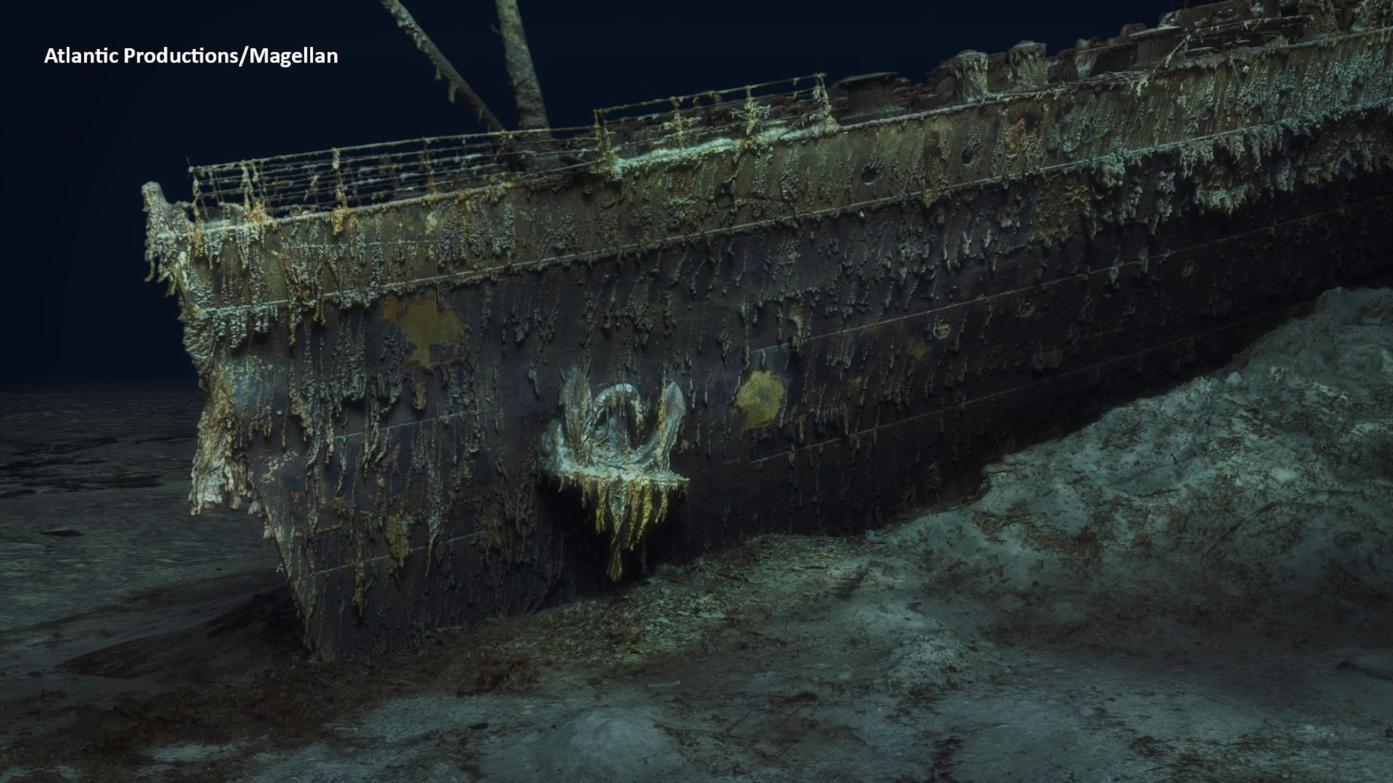 Hình ảnh xác tàu Titanic hiện đang bị ăn mòn nghiêm trọng