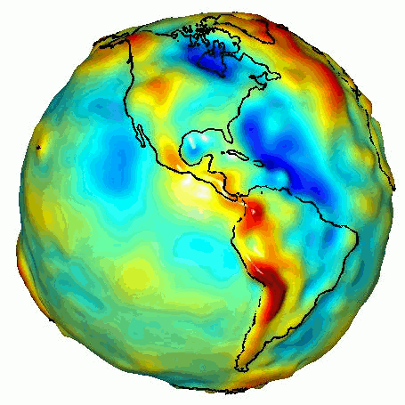 Trọng lực của Trái đất. Ảnh: NASA