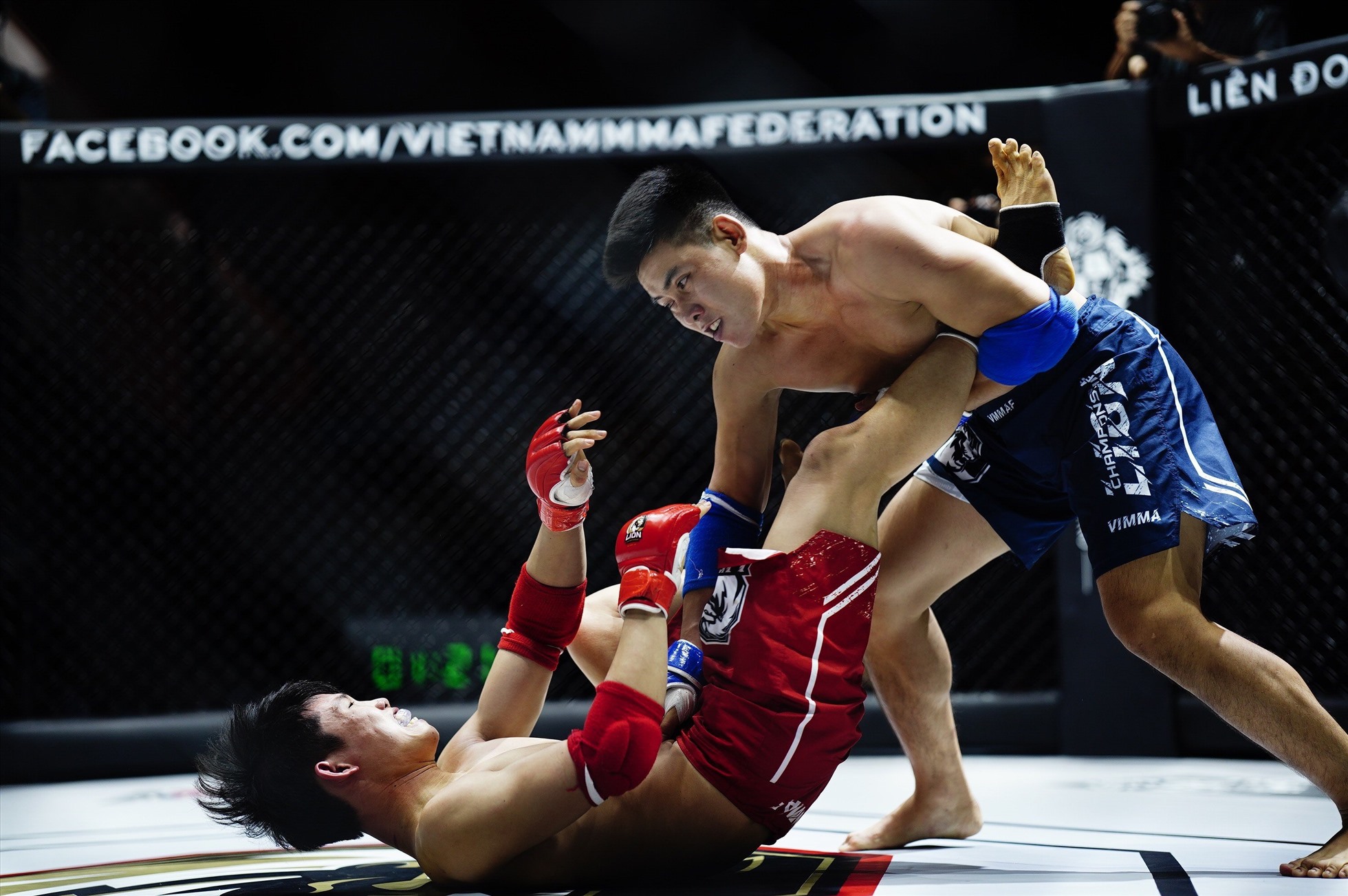 Ở hạng cân 84kg nam, Trần Quốc Toản ( xanh) thắng Phạm Hùng Hải (đỏ) bằng knock-out kĩ thuật (ground and pound) sau 2 phút 39 giây ngay hiệp 1.