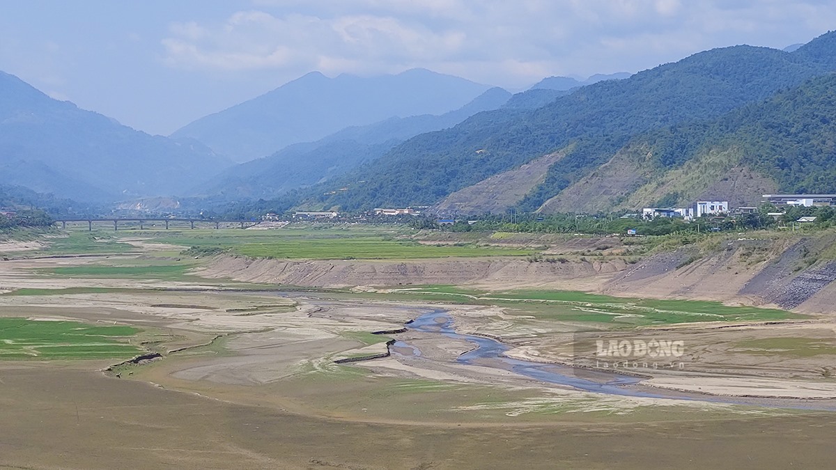 Phần lớn diện tích đất nông nghiệp chìm sâu dưới lòng hồ Thủy điện Sơn La. Ảnh: Văn Thành Chương