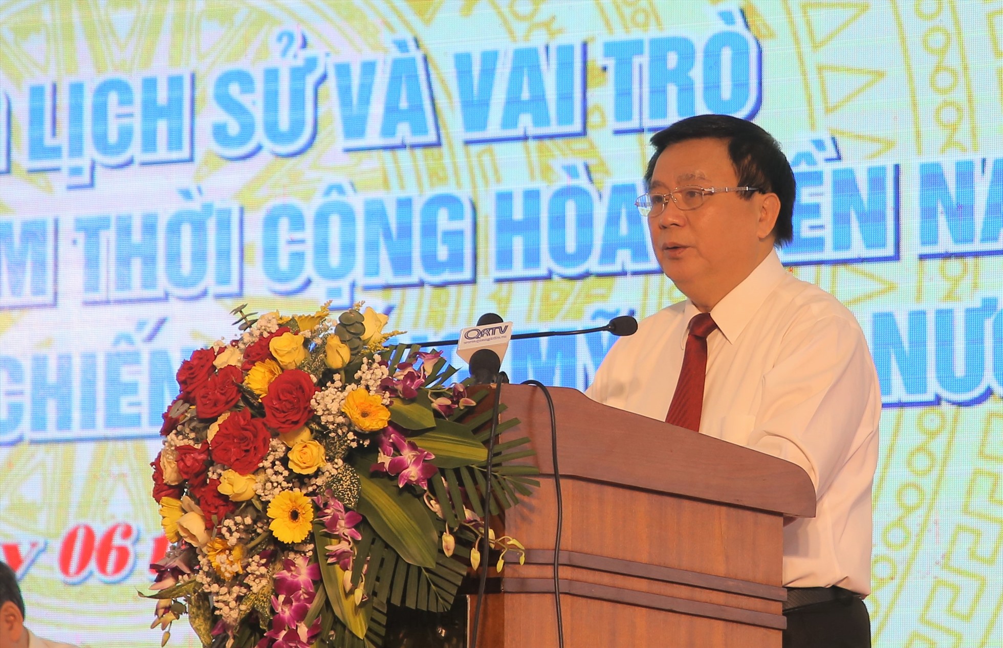 Ông Nguyễn Xuân Thắng, Ủy viên Bộ Chính trị, Giám đốc Học viện Chính trị Quốc gia Hồ Chí Minh phát biểu tại hội thảo. Ảnh: Hưng Thơ.