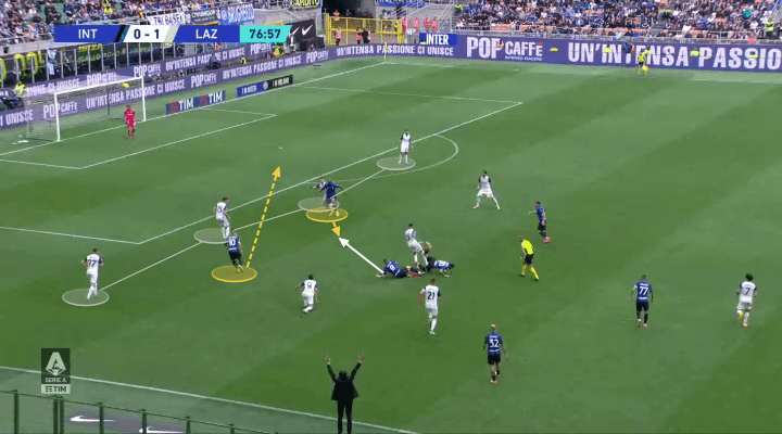 Inter ở trận này đã lội ngược dòng và thắng 3-1 (Ảnh cắt từ video)