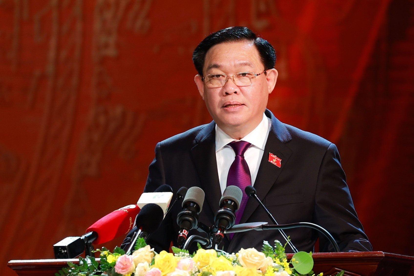 Chủ tịch Quốc hội Vương Đình Huệ phát biểu. Ảnh: Hải Nguyễn