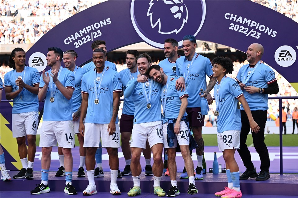 Man City đã vô địch Premier League 3 mùa liên tiếp. Ảnh: AFP