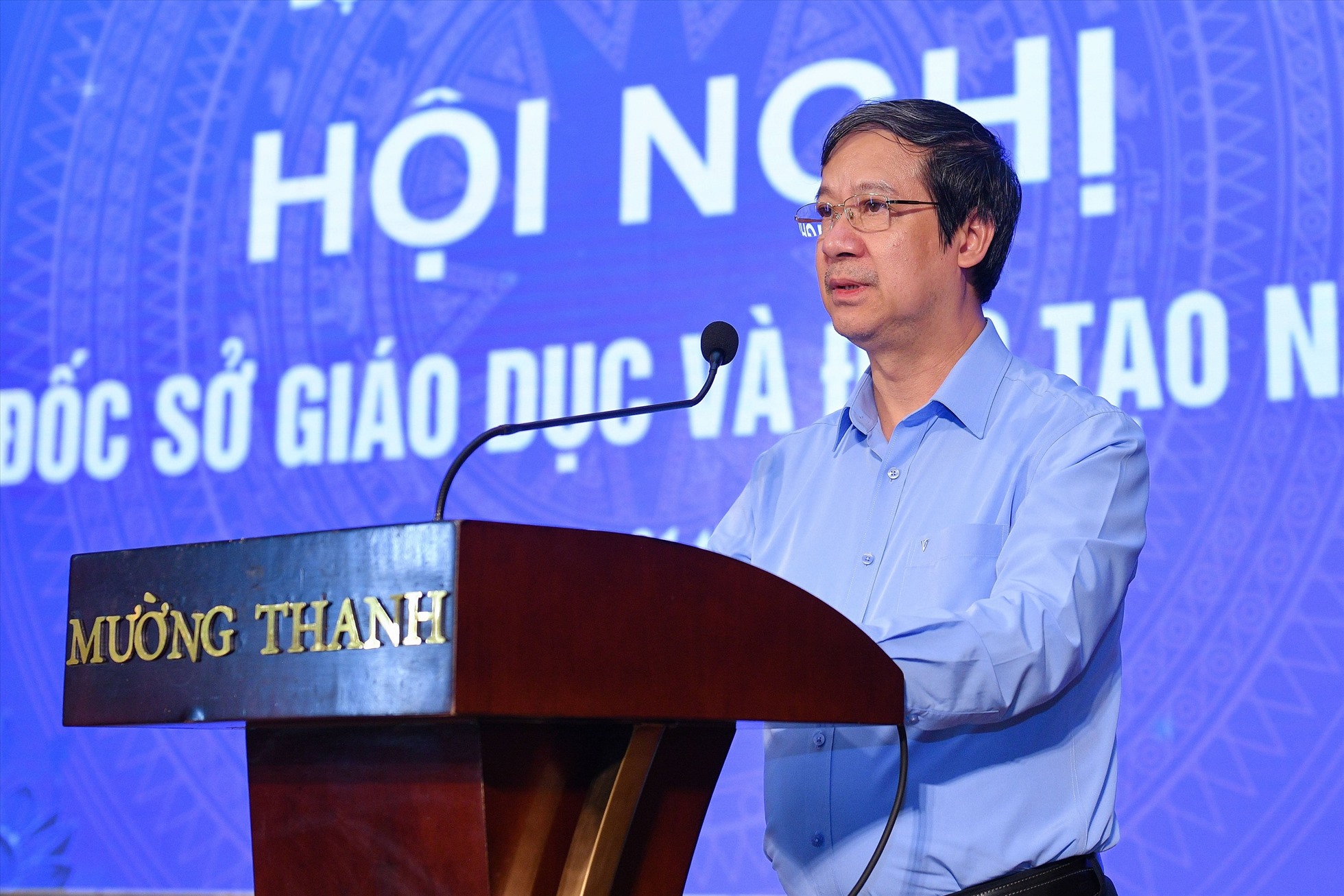 Bộ trưởng Nguyễn Kim Sơn phát biểu tại Hội nghị. Ảnh: Bộ GDĐT