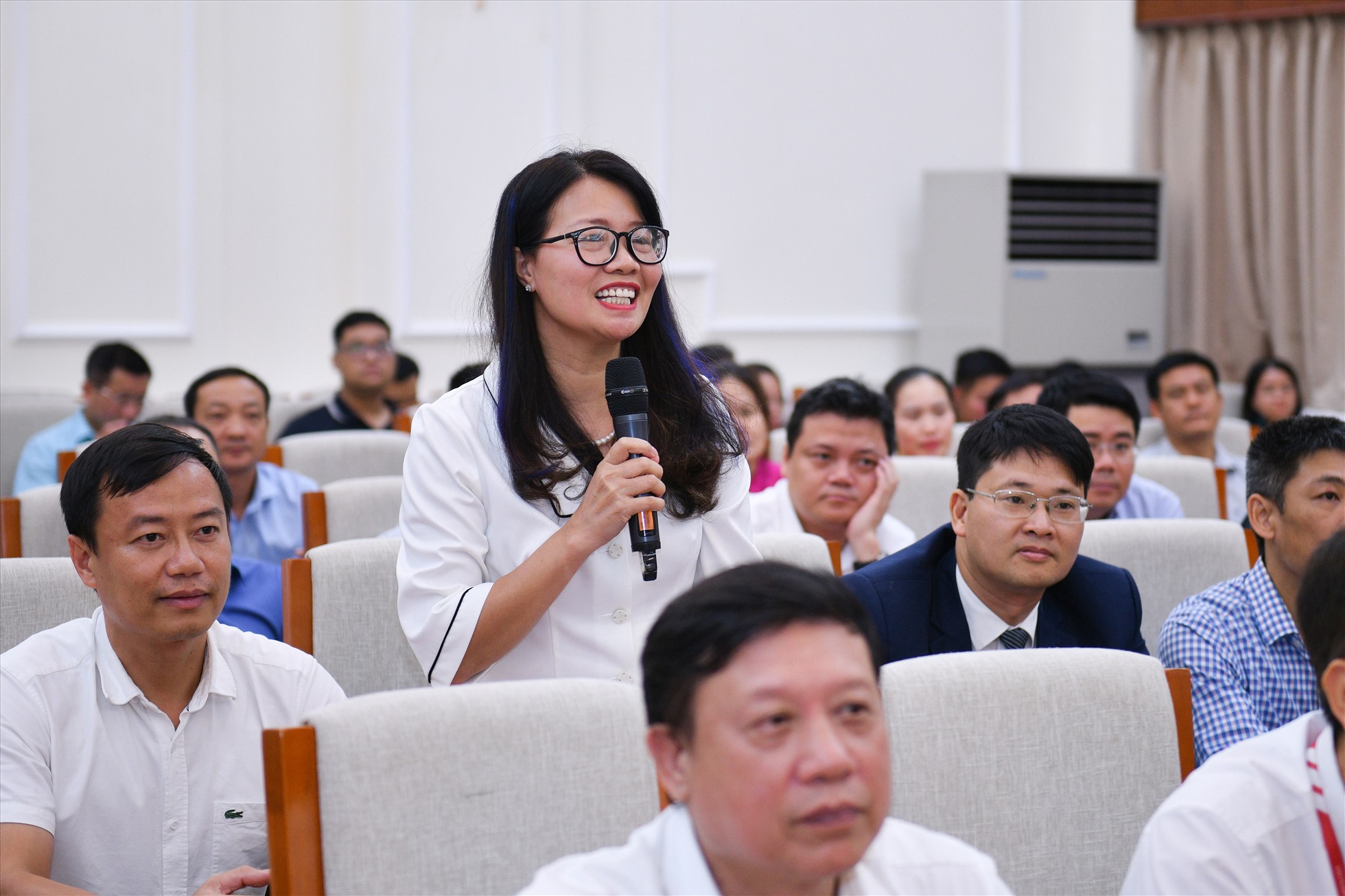 PGS.TS Phạm Thị Huyền, Trưởng bộ môn Marketting, Trường Đại học Kinh tế Quốc dân phát biểu tại cuộc gặp gỡ.