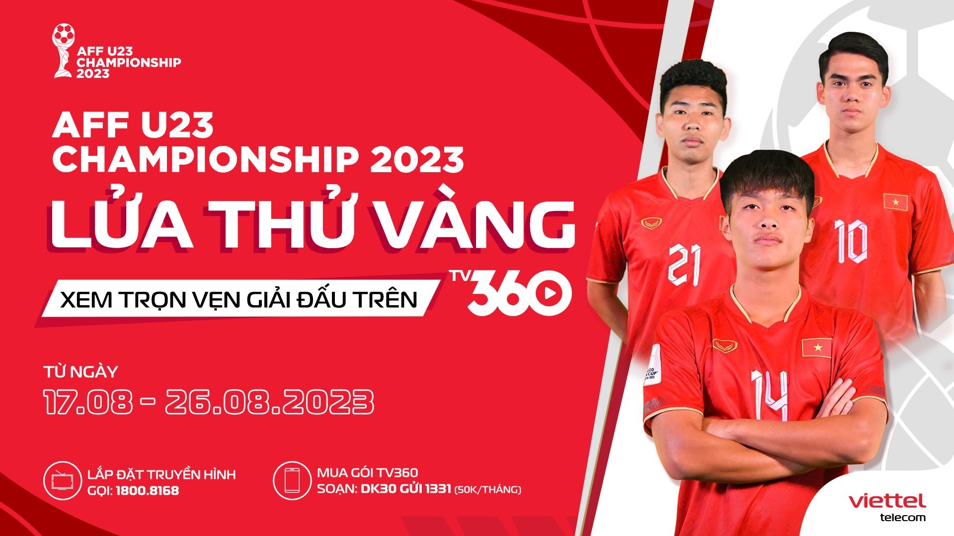 TV360 phát sóng AFF U23 Championship 2023