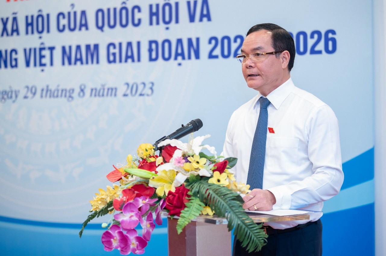 Chủ tịch Tổng Liên đoàn Lao động Việt Nam Nguyễn Đình Khang tại buổi lễ. Ảnh: LP