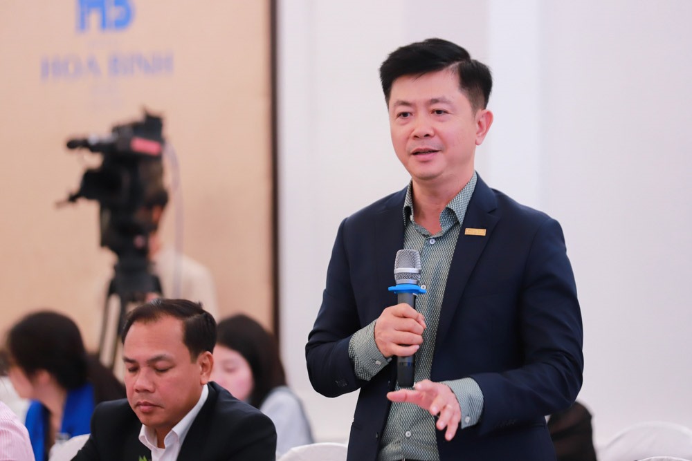 Ông Nguyễn Minh Tâm – Phó Tổng giám đốc Sacombank phát biểu tại hội thảo.